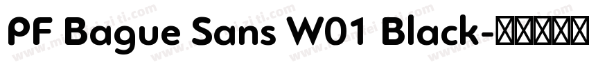 PF Bague Sans W01 Black字体转换